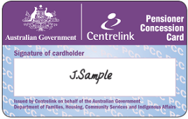 Pensioner Concession card
